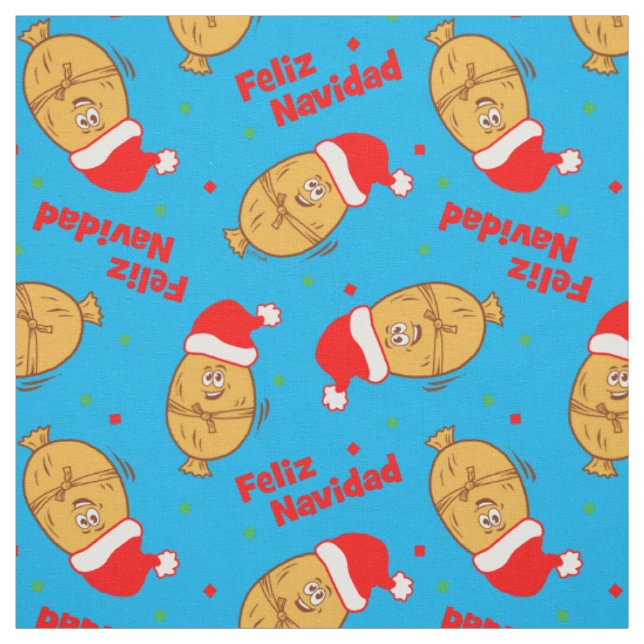 Tecido Padrão Engraçado de Natal Tamales (Modelo)