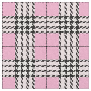 Tecido Padrão escocês clássico de tartan rosa