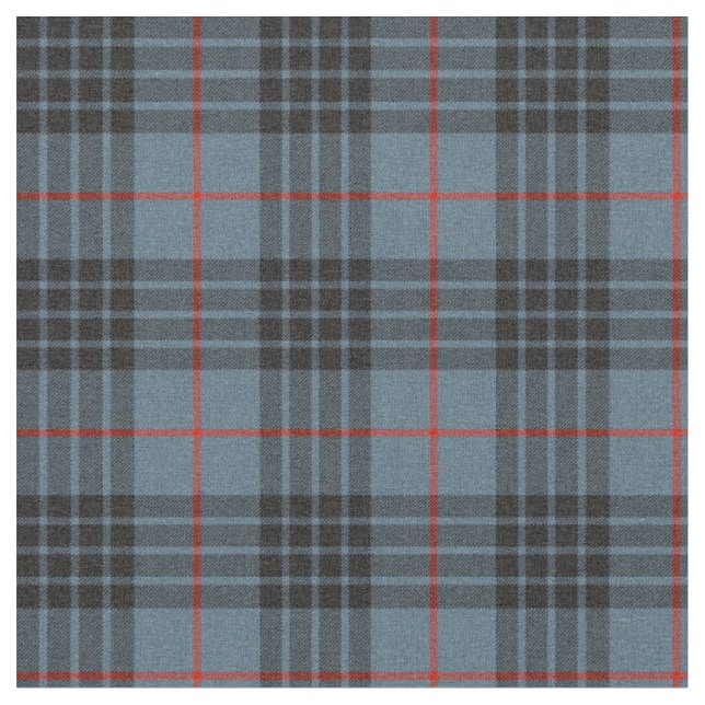 Tecido Padrão Escocês da Xadrez de Tartan Azul MacKay (Detalhe)
