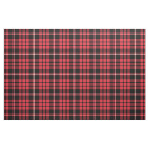 Tecido Padrão Escocês Da Xadrez De Tartan Vermelho E Pret