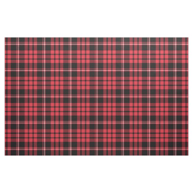 Tecido Padrão Escocês Da Xadrez De Tartan Vermelho E Pret (Fat Quarter)