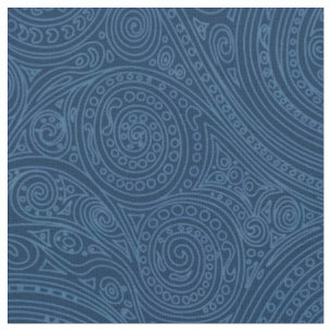 Tecido Padrão Espiral Azul