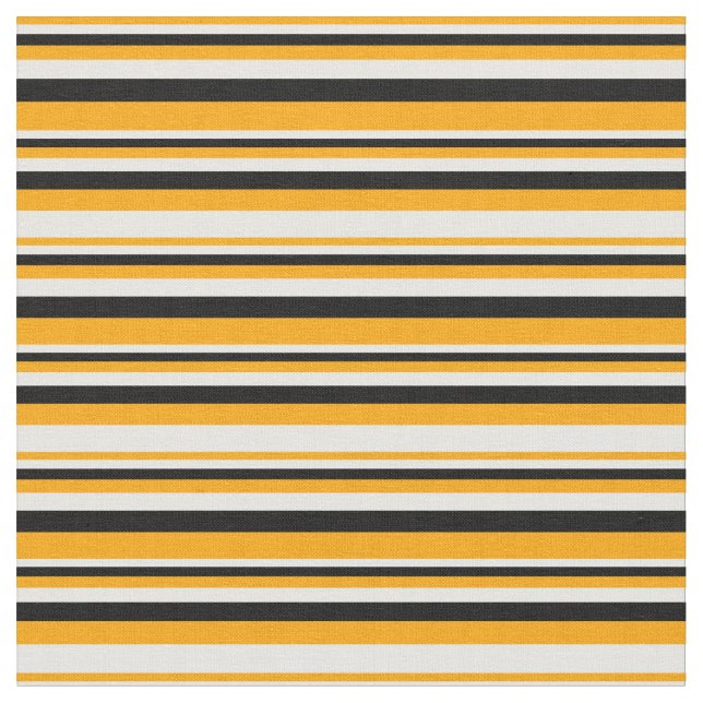 Tecido Padrão estriado cor-de-laranja, branco e preto (Detalhe)