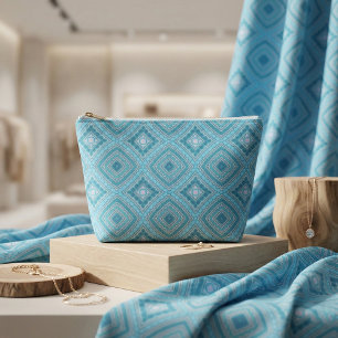 Tecido Padrão Étnico de Boho Azul de Casa Azul Turquesa