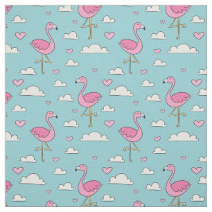 Tecido Padrão Flamingo
