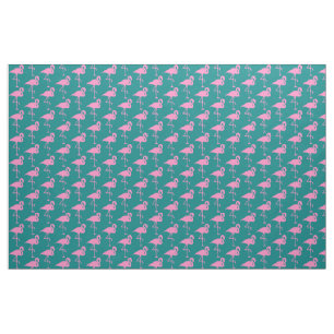Tecido Padrão Flamingo rosa no chá