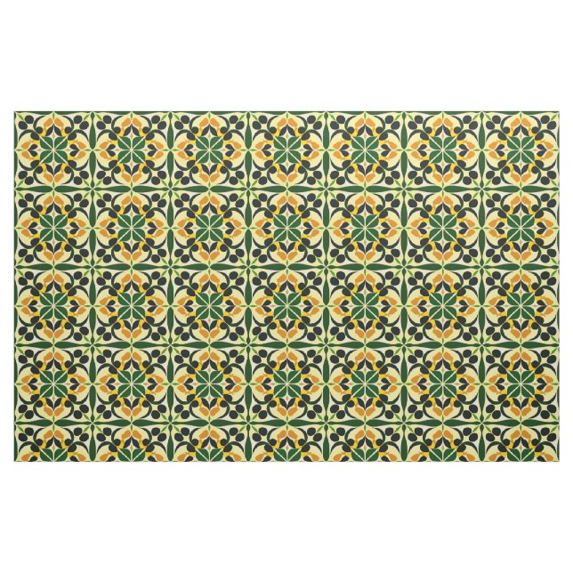 Tecido Padrão Floral Abstrato Colorido (Fat Quarter)