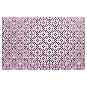 Tecido Padrão Floral Abstrato Vibrante