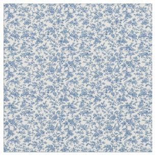 Tecido Padrão Floral Azul do Peito
