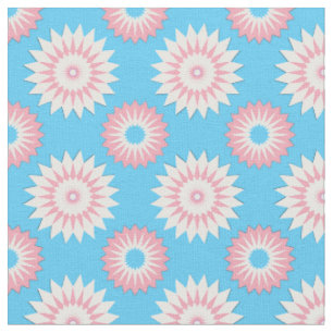 Tecido Padrão floral azul transparente de orgulho transg