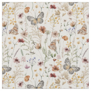 Tecido Padrão Floral Boho