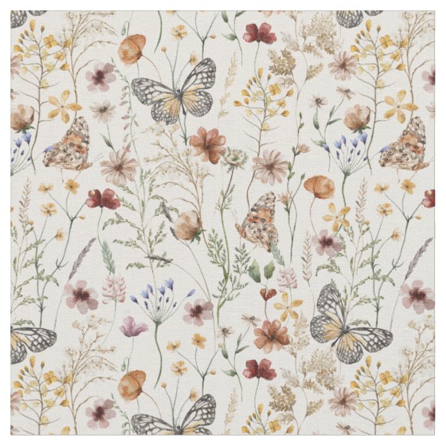 Tecido Padrão Floral Boho (Detalhe)