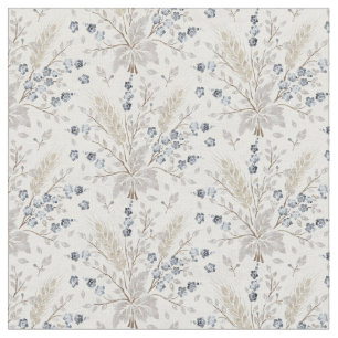 Tecido Padrão Floral Botânico Boho Neutro Suave