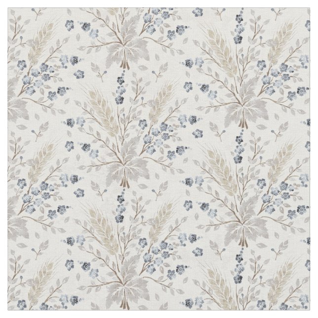 Tecido Padrão Floral Botânico Boho Neutro Suave (Detalhe)