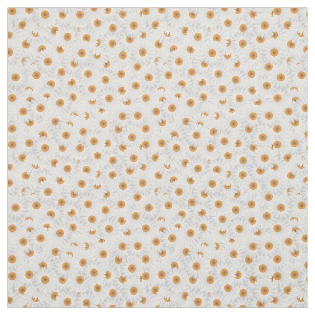Tecido Padrão Floral Branco Chamomile (Modelo)