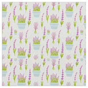 Tecido Padrão Floral da lavanda