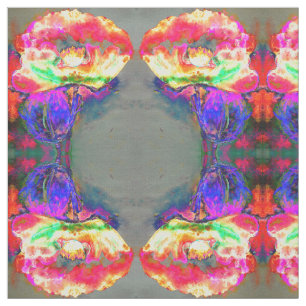 Tecido Padrão floral de abstrato Yellow Poppies