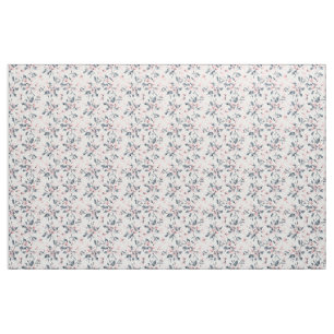 Tecido Padrão Floral de Aquarela Rosa e Cinza