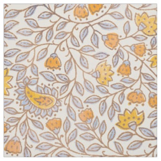 Tecido Padrão floral de bloco indiano vintage