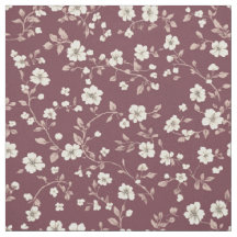 Padrão Floral de Cottage Minúsculo Borgonha