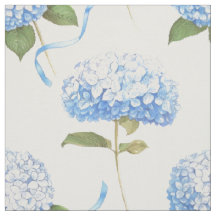 Padrão Floral de Fita de Hortênsia Azul