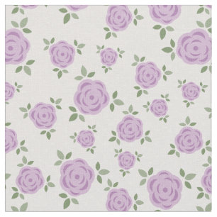 Tecido Padrão Floral de Lavanda Fresco