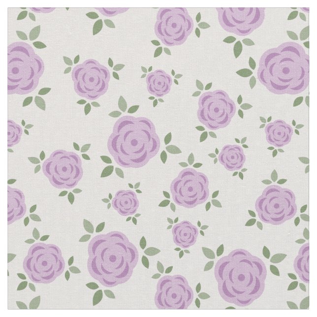 Tecido Padrão Floral de Lavanda Fresco (Detalhe)