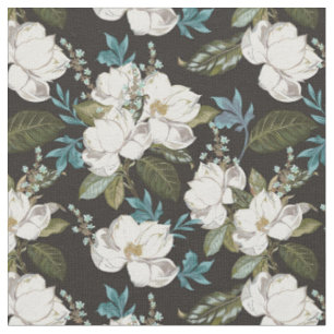Tecido Padrão Floral de Magnólia