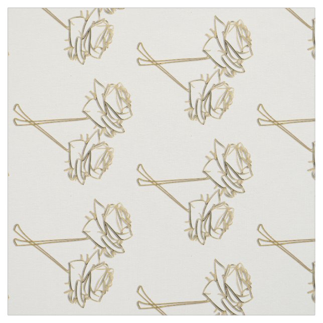 Tecido Padrão Floral de Rosas Chic (Modelo)