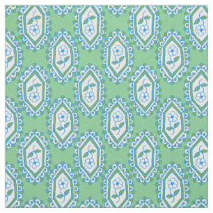 Tecido Padrão Floral de Viagem Azul Chic Periwinkle