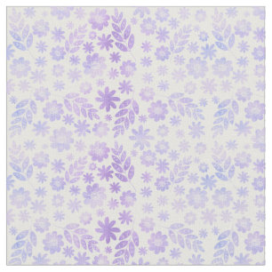 Tecido Padrão Floral Desenhado Da Mão Da lavanda