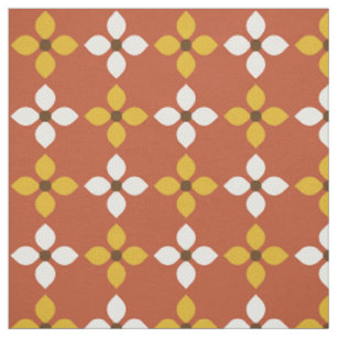 Tecido Padrão Floral do Mod da Vintagem Retroativa