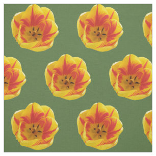 Tecido Padrão Floral Fiery Tulip
