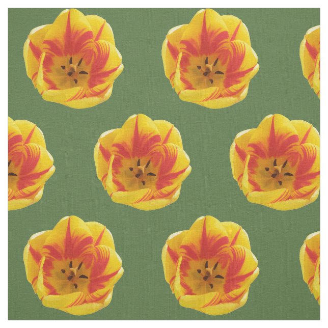 Tecido Padrão Floral Fiery Tulip (Modelo)