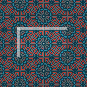 Tecido Padrão Floral Geométrico Antiquado