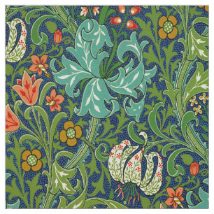 Tecido Padrão Floral Golden Lily de William Morris