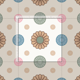 Tecido Padrão Floral Inspirado por Pastel Babylonian