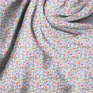 Tecido Padrão Floral Minúsculo Desenhado à Mão