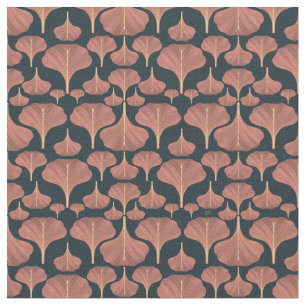Tecido Padrão Floral Preto Vintage Gingko