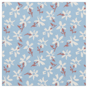 Tecido Padrão floral retrô em estilo boho.