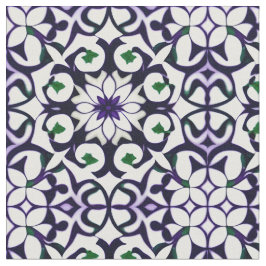 Tecido Padrão Floral Simétrico Ornamentado