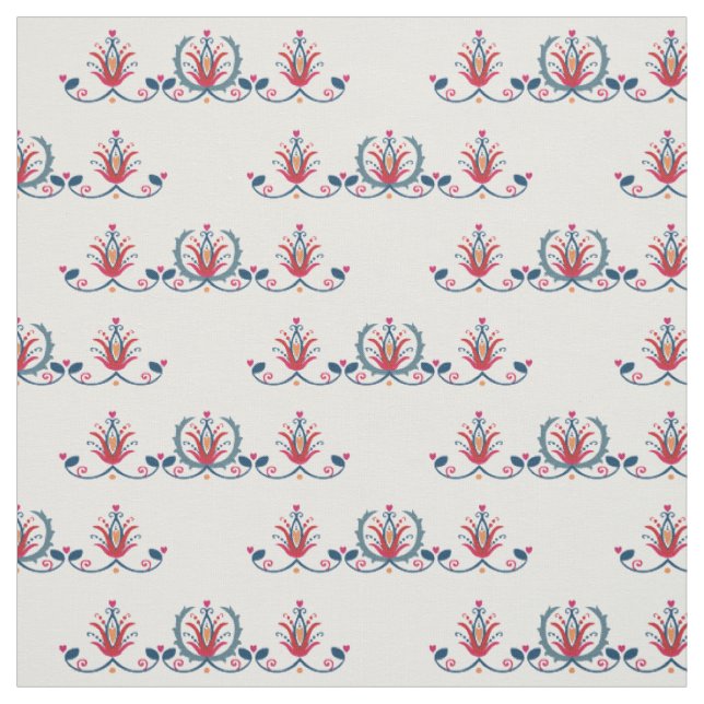Tecido Padrão Floral Têxtil Folclórico Húngaro (Modelo)