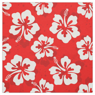 Tecido Padrão floral tropical Hawaiian Hibiscus