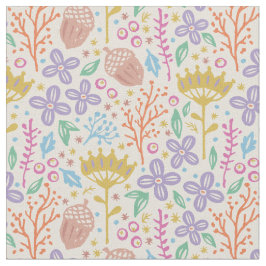 Tecido Padrão floral vintage no estilo boho.