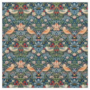 Tecido Padrão Floral William Morris Strawberry Thief
