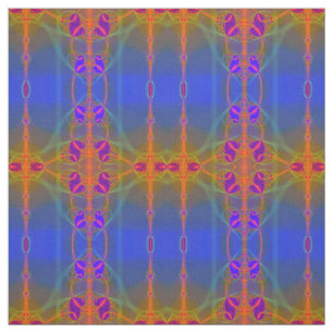 Tecido Padrão Fractal de Abstrato Geométrico Moderno