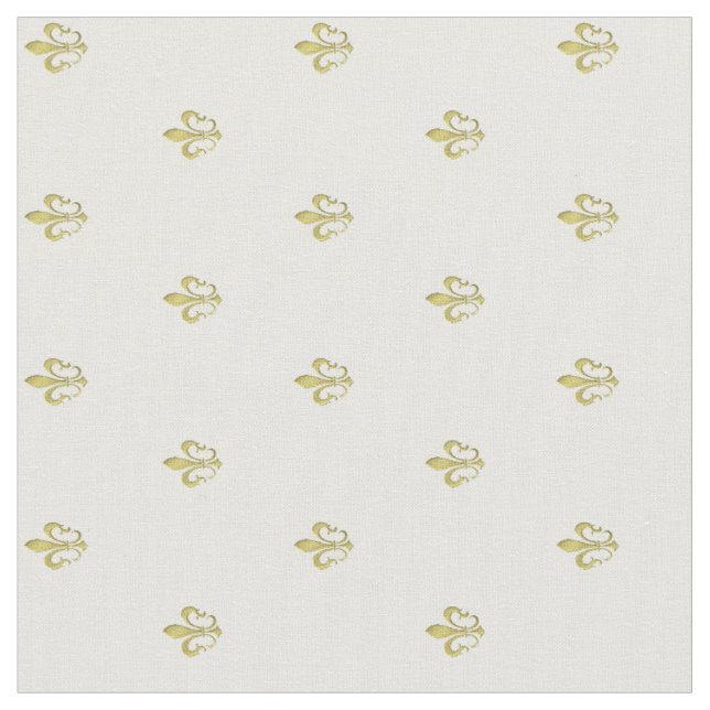 Tecido Padrão Francês Fleur de Lis, Dourado metálico (Detalhe)