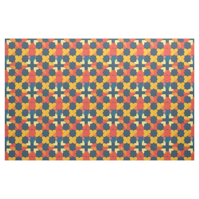 Tecido Padrão Geométrico Abstrato (Fat Quarter)