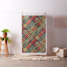 Padrão Geométrico Abstrato Amarelo Laranja