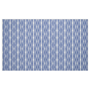 Tecido Padrão Geométrico abstrato Azul Branco